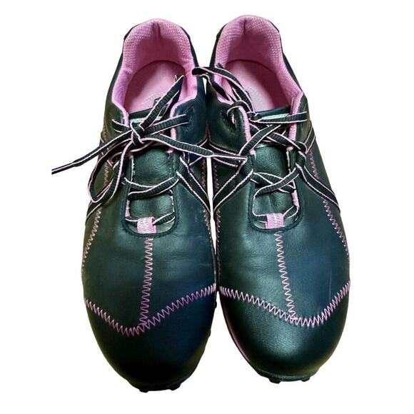 FJ FootJoy M Project Women's Size 7.5 M Golf Shoes 95663 Black Pink Ribbon - Picture 2 of 4